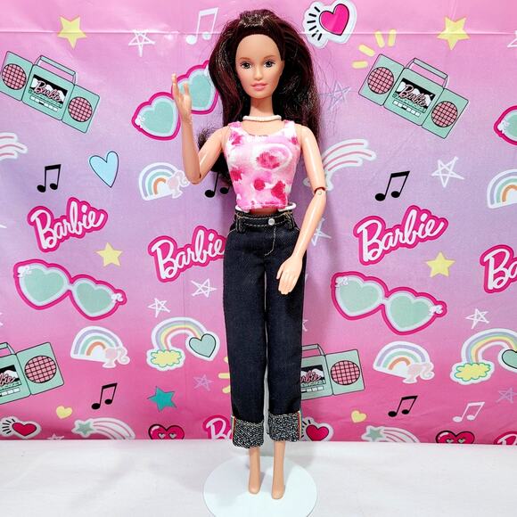 Barbie Generation Girl LARA Artist Pink Tie Dye Shirt 1998 #20968 - Picture 1 of 6